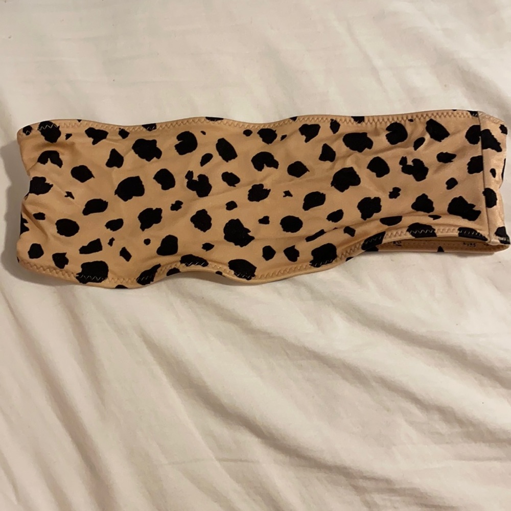 Pacsun Bandeau Leopard Bikini Top
